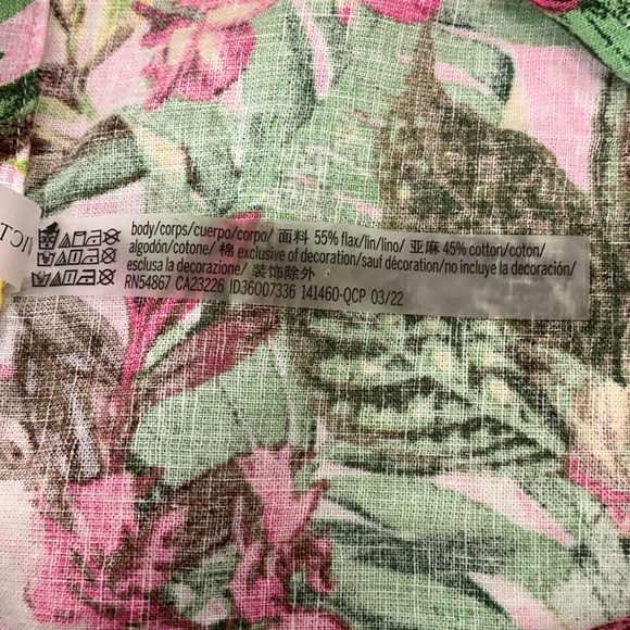 Victoria's Secret Floral Romper Sz XXL Linen/Cotton Blend Hawaiian Resortwear - Picture 8 of 8